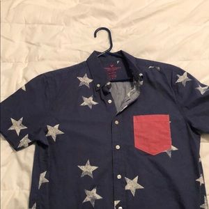 American Eagle 4th of July button down